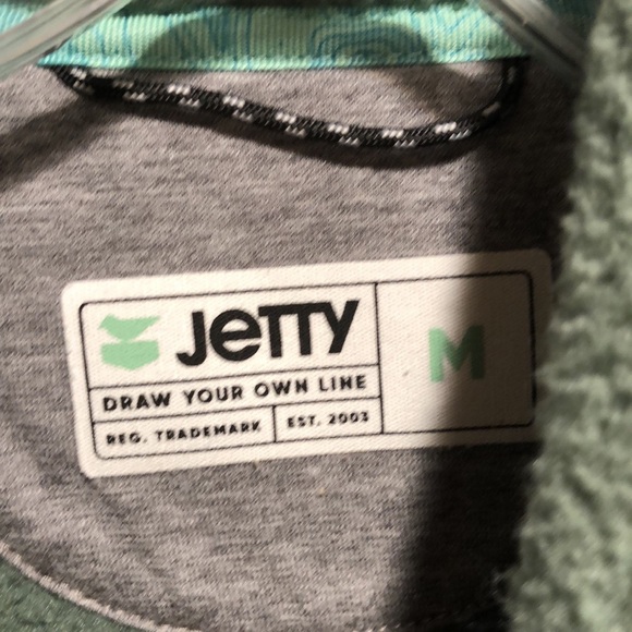 Jetty Pines pullover fleece jacket 3/4 snap front 3 pocket M - Picture 2 of 8
